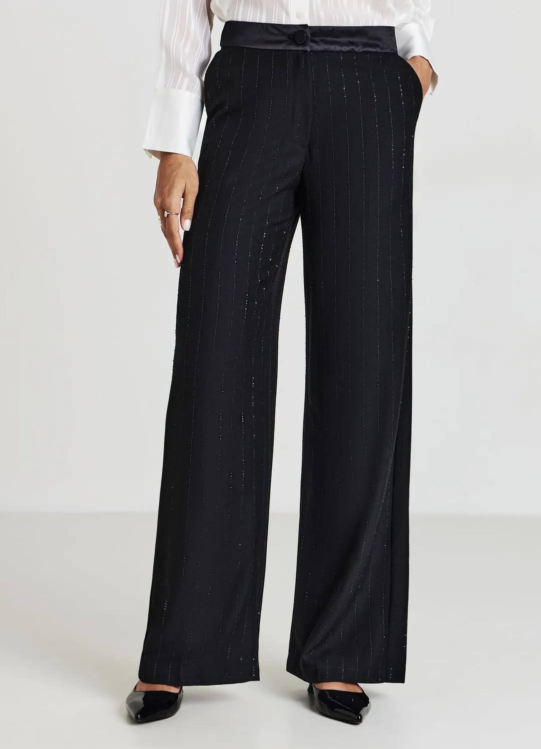 Calliope Palazzo pantalon femme paillettes