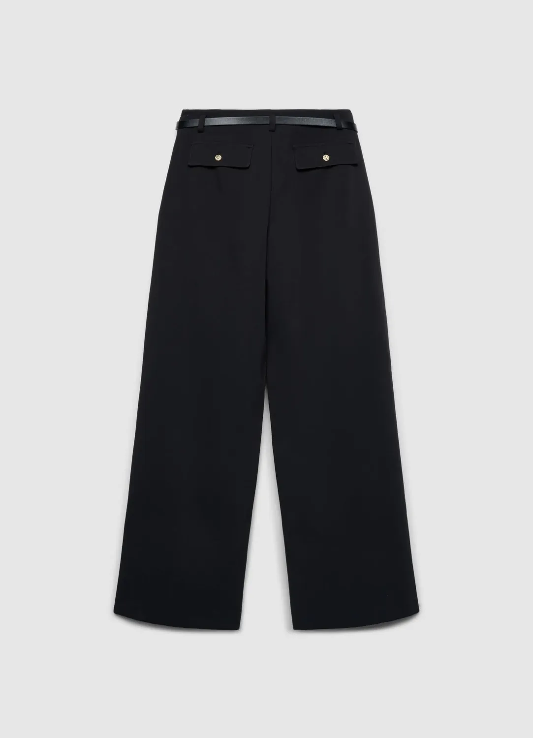 Calliope Pantalon Palazzo Femme Ceinture Chaîne Uni