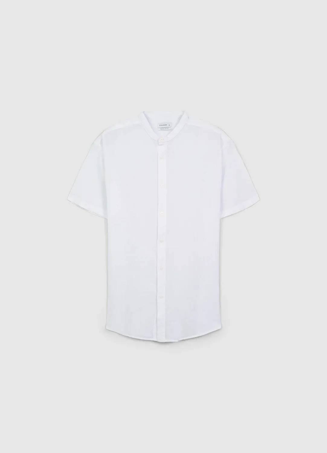Calliope chemise col coréen homme manches courtes coton