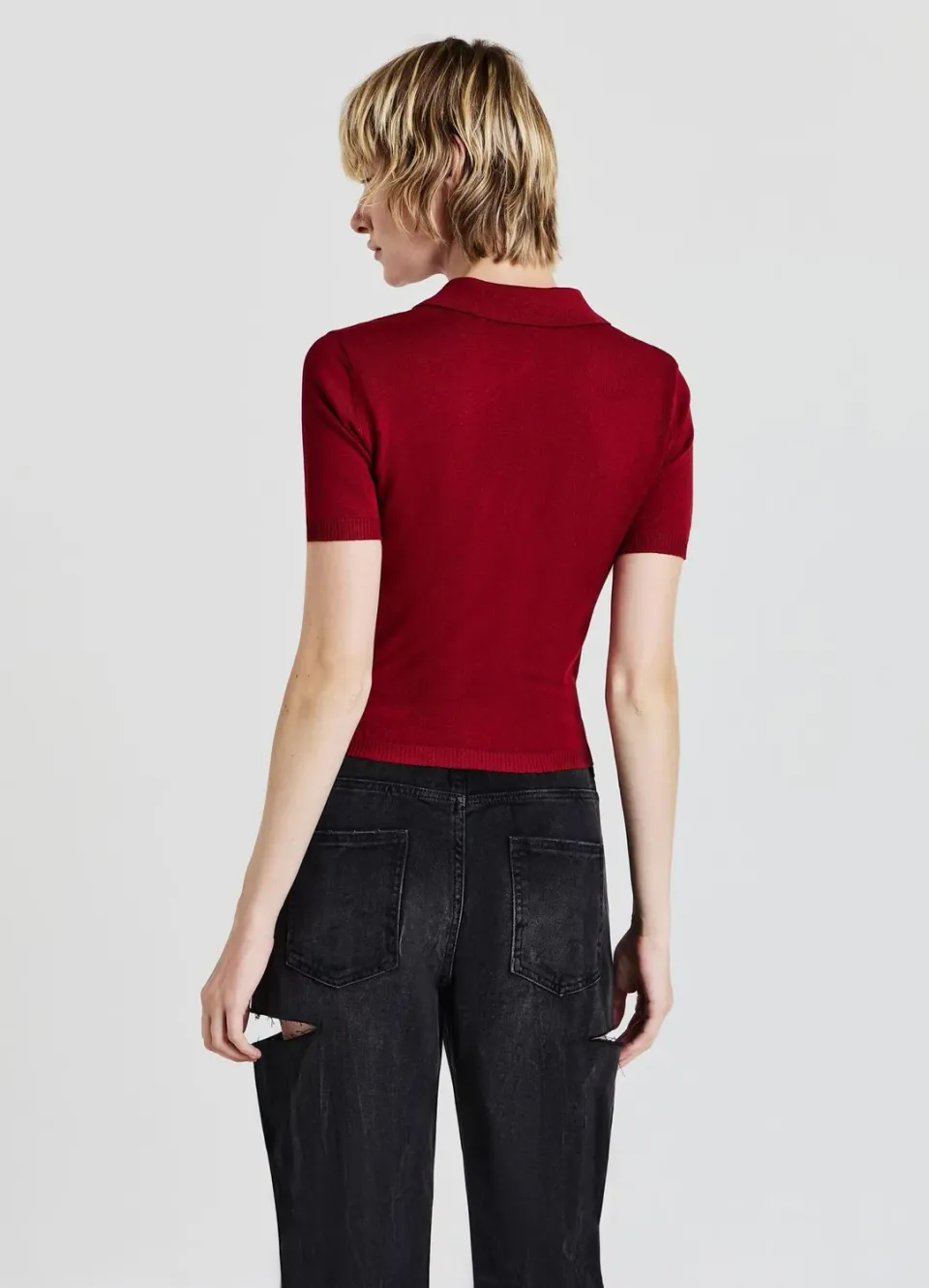 Calliope polo bottoni polo femme M manches courtes