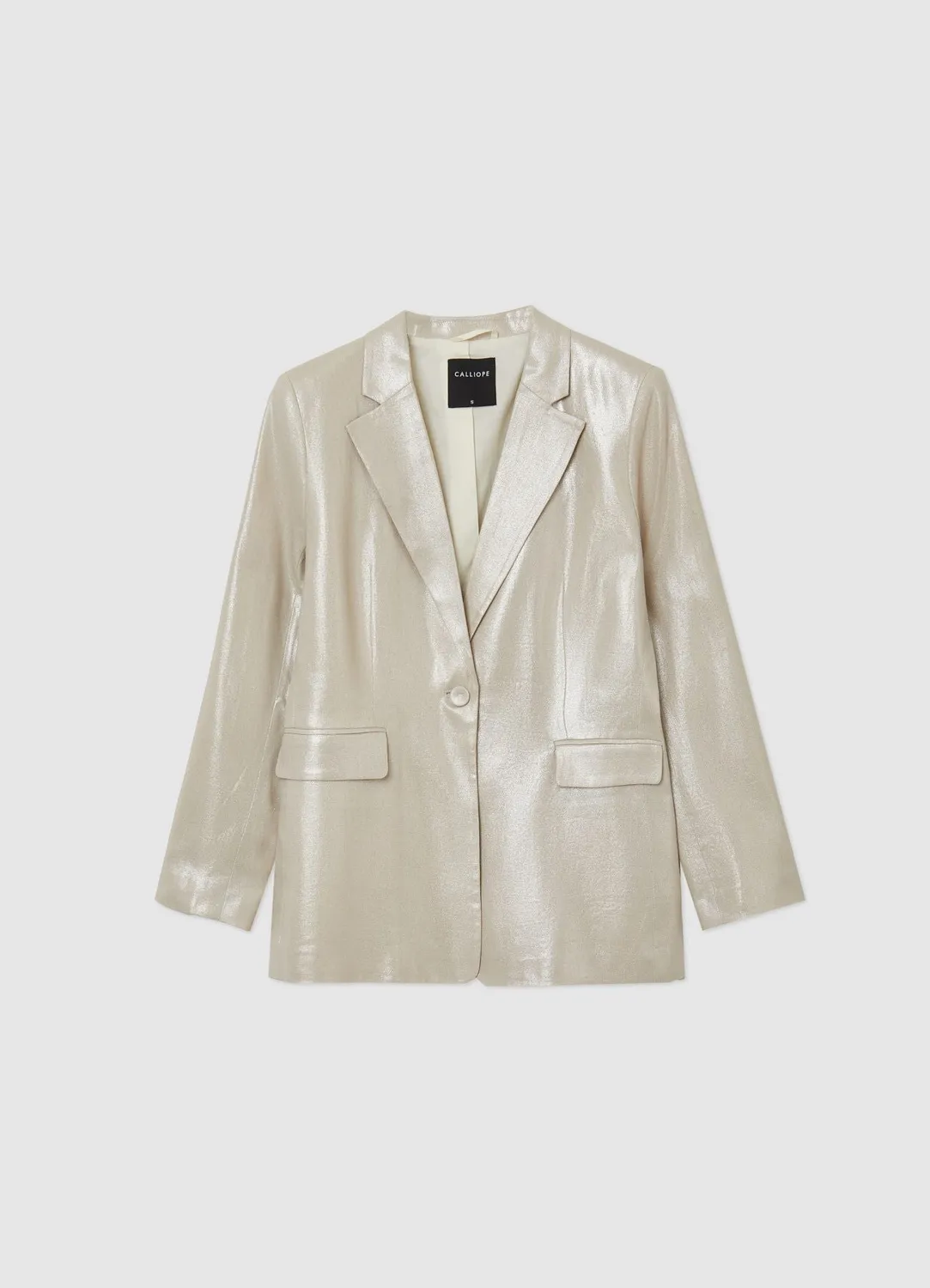 Calliope veste monopetto laminée femme