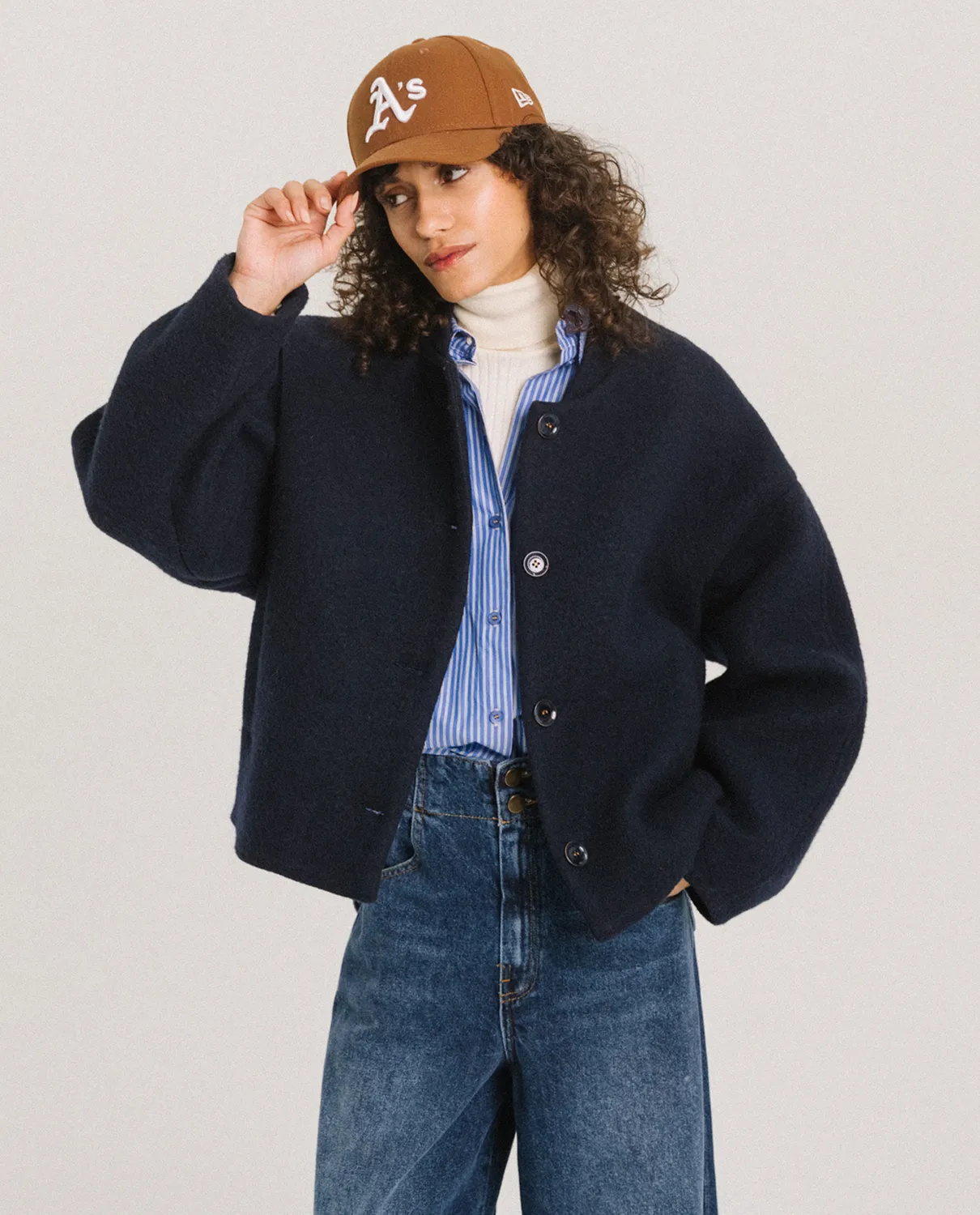 Tinsels Destiny Camden blouson lainage col banane