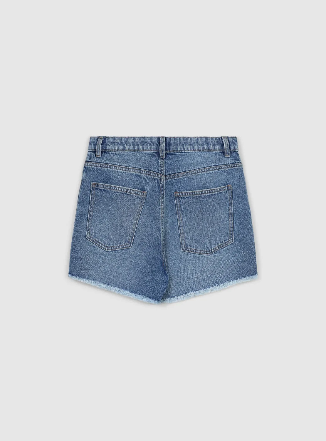 Calliope short mom femme denim effiloché