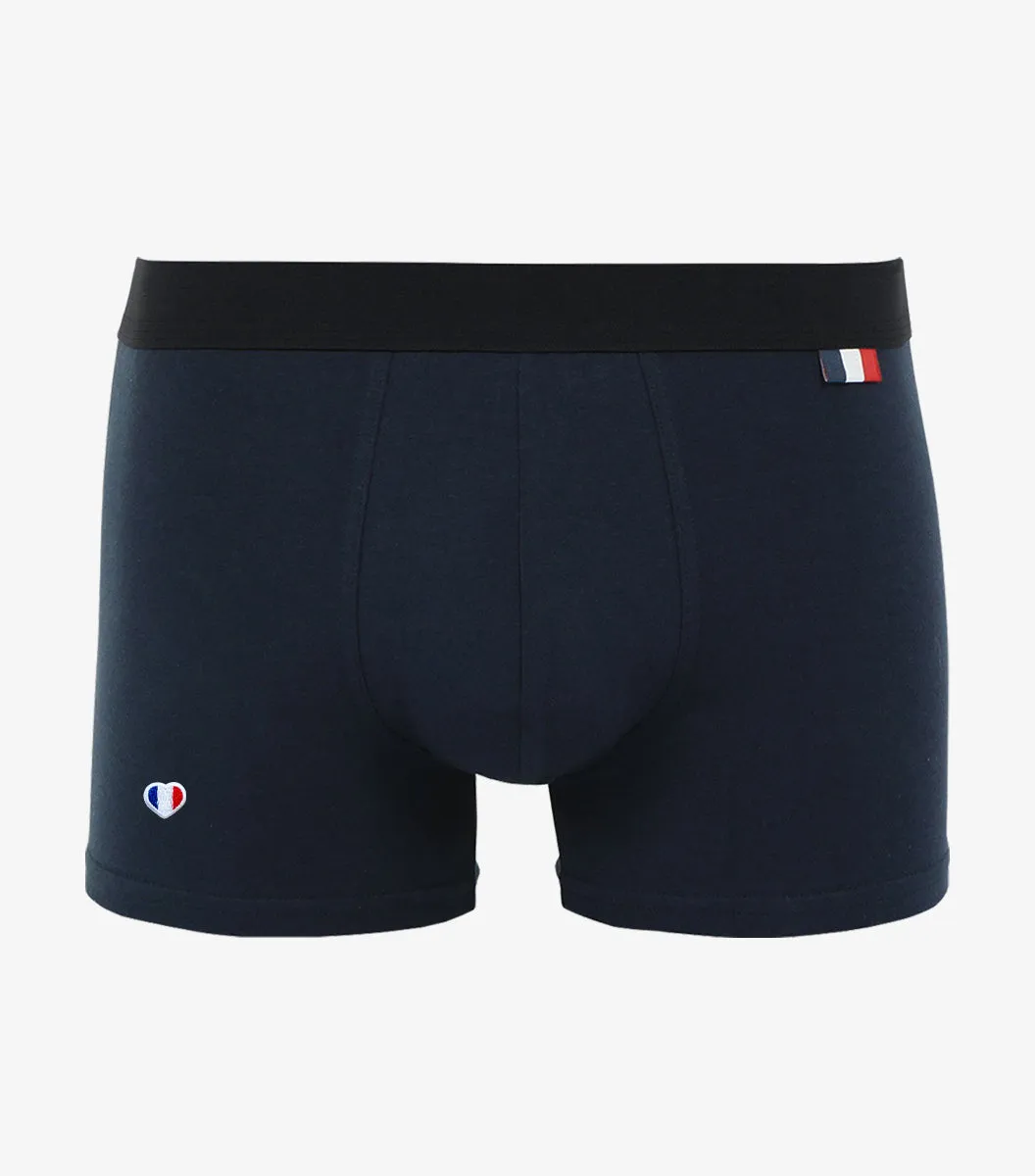 Cocorico Iconique boxer homme marine coton
