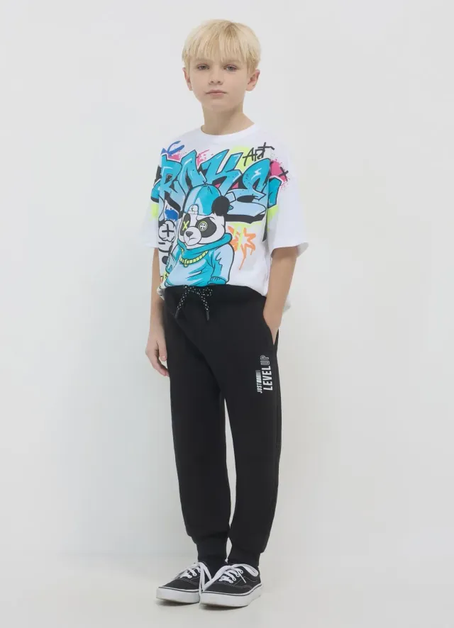Calliope pantalon jogging garçon coton imprimé