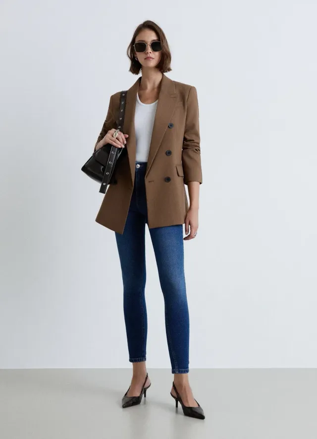Calliope jean skinny femme cheville uni