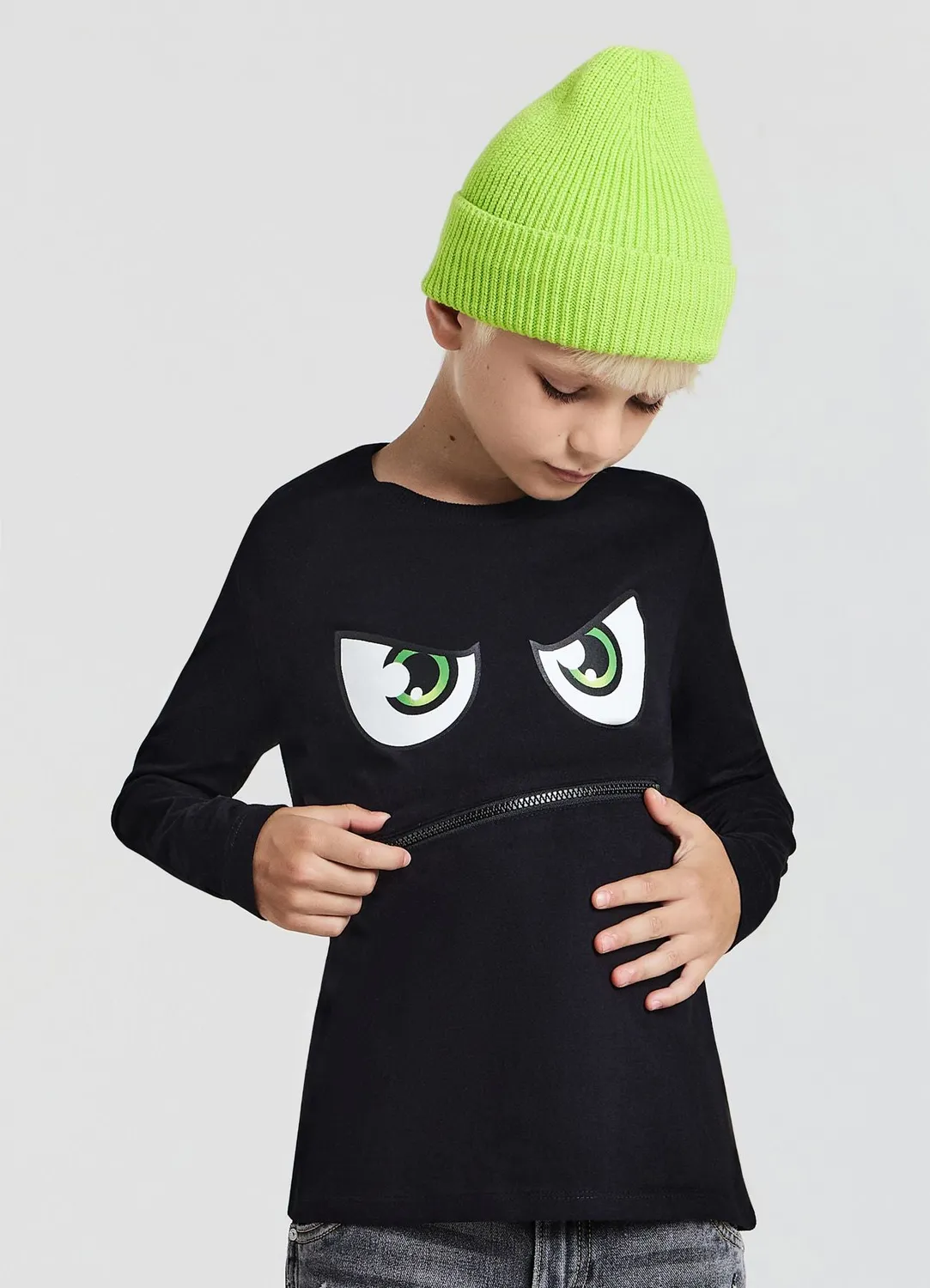 Calliope t-shirt monstre garçon manches longues