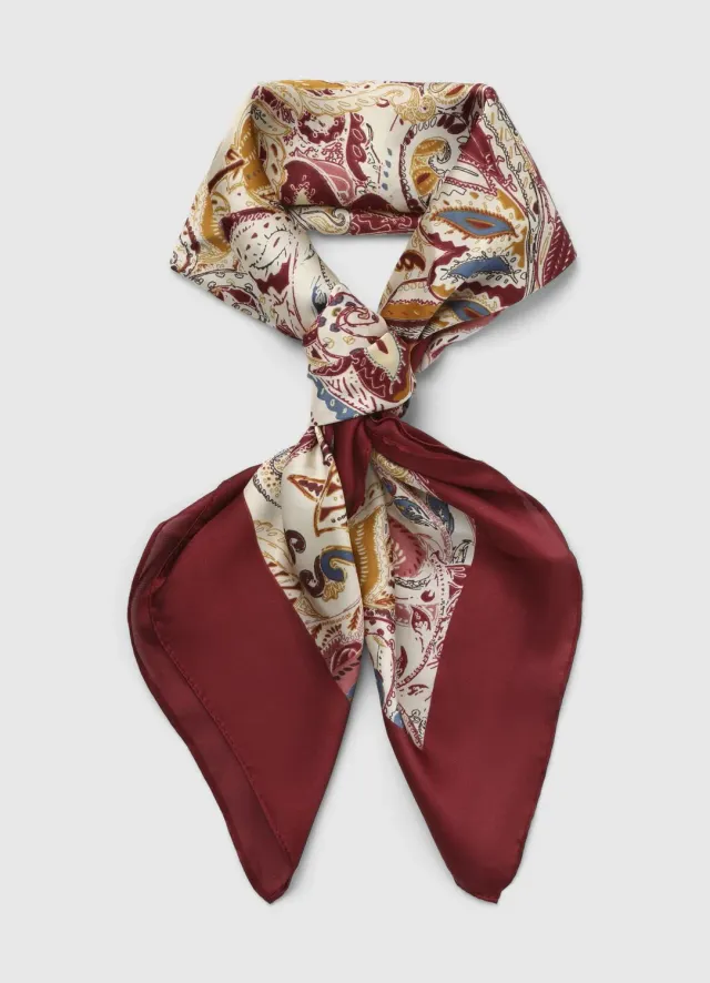 Calliope foulard grand 80x80 imprimé paisley