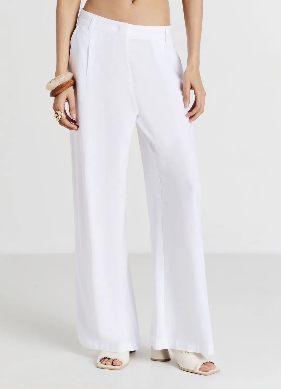 Calliope pantalon palazzo lin femme large regular