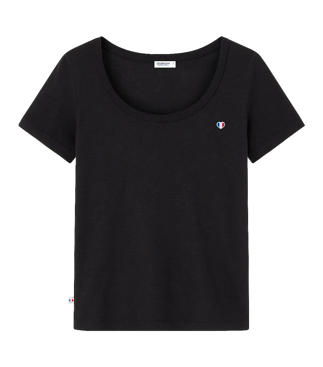 Cocorico Iconique t-shirt femme lin noir