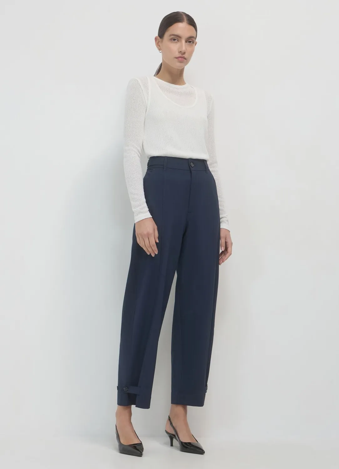 Calliope pull doublé femme manches longues uni coton S