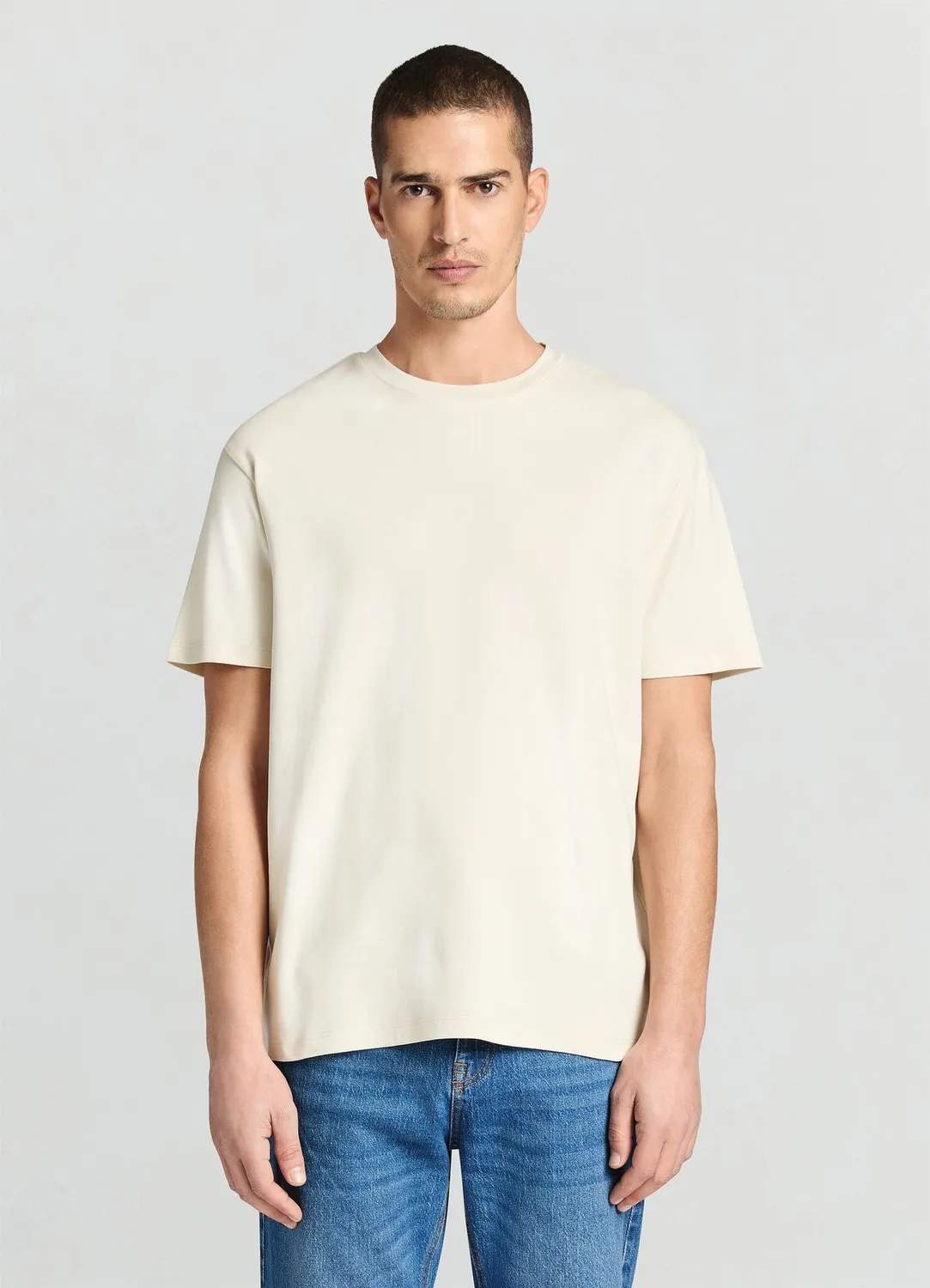 Calliope t-shirt homme col rond uni manches courtes
