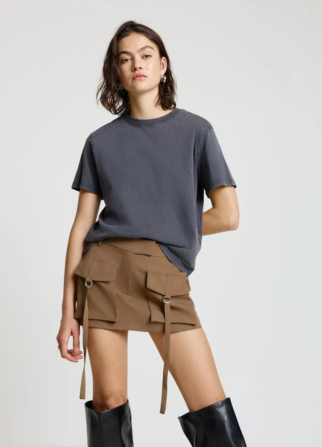Calliope t-shirt femme col rond manches courtes unie