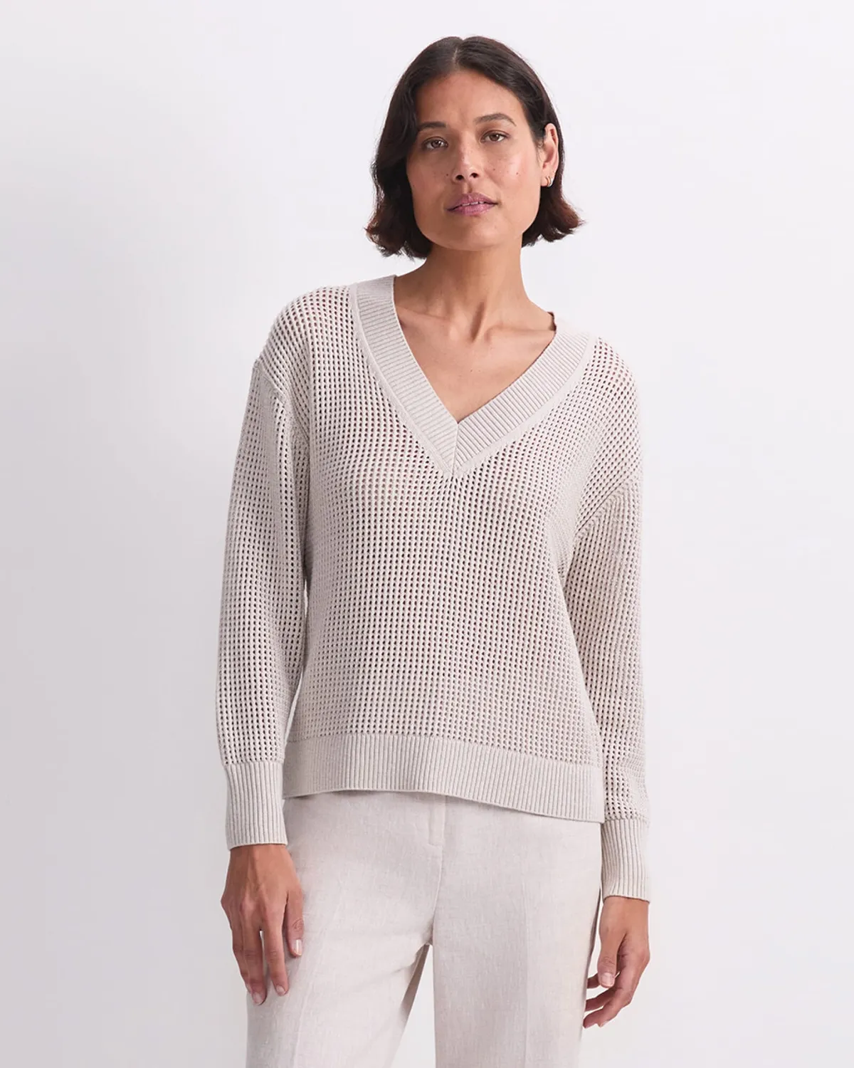 Sportscraft Crochet pull sans manches coton