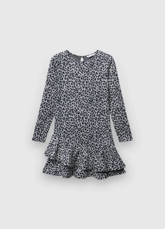 Calliope Robe Fille Animalier à Volants