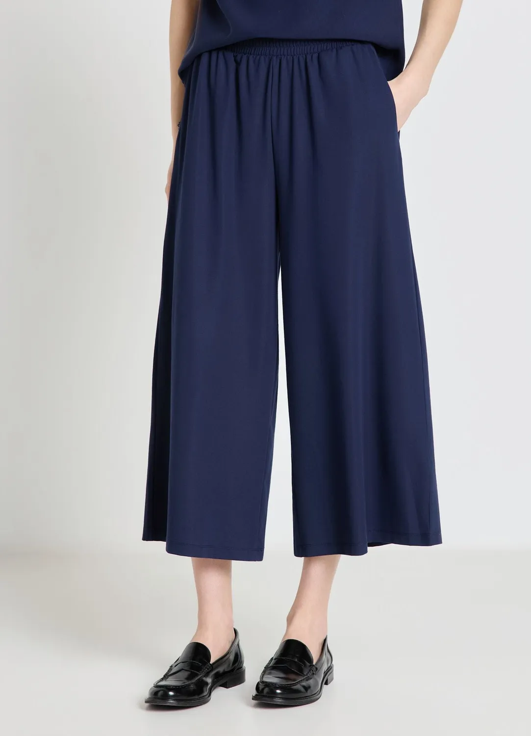 Calliope pantalon crop uni taille haute femme