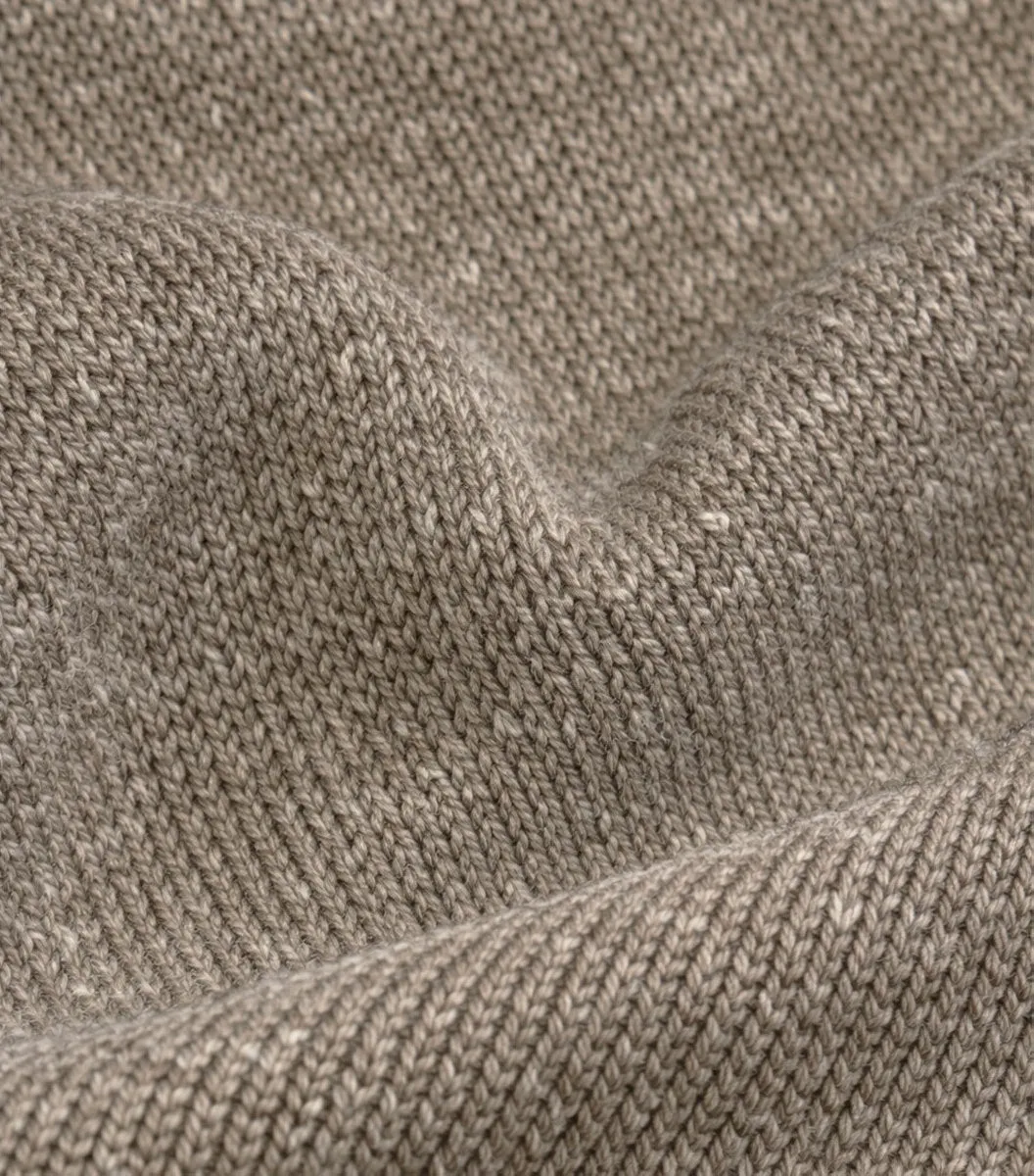 Cocorico Maille Polo Homme Taupe maille fine