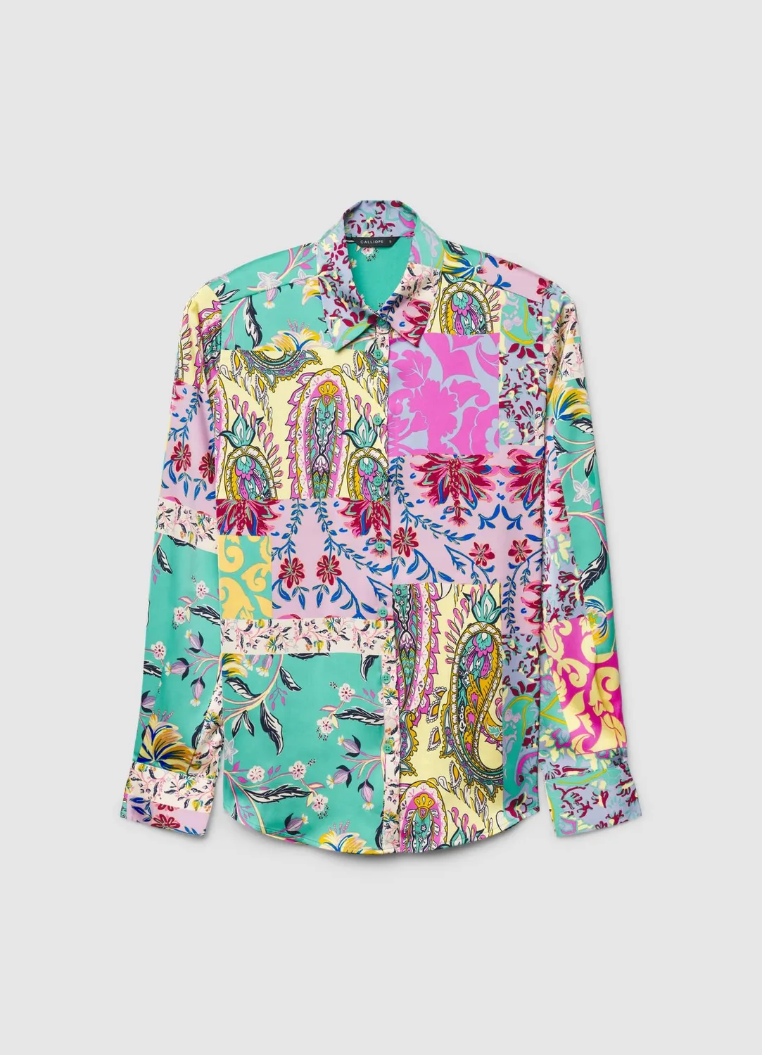 Calliope chemise satinée patchwork regular