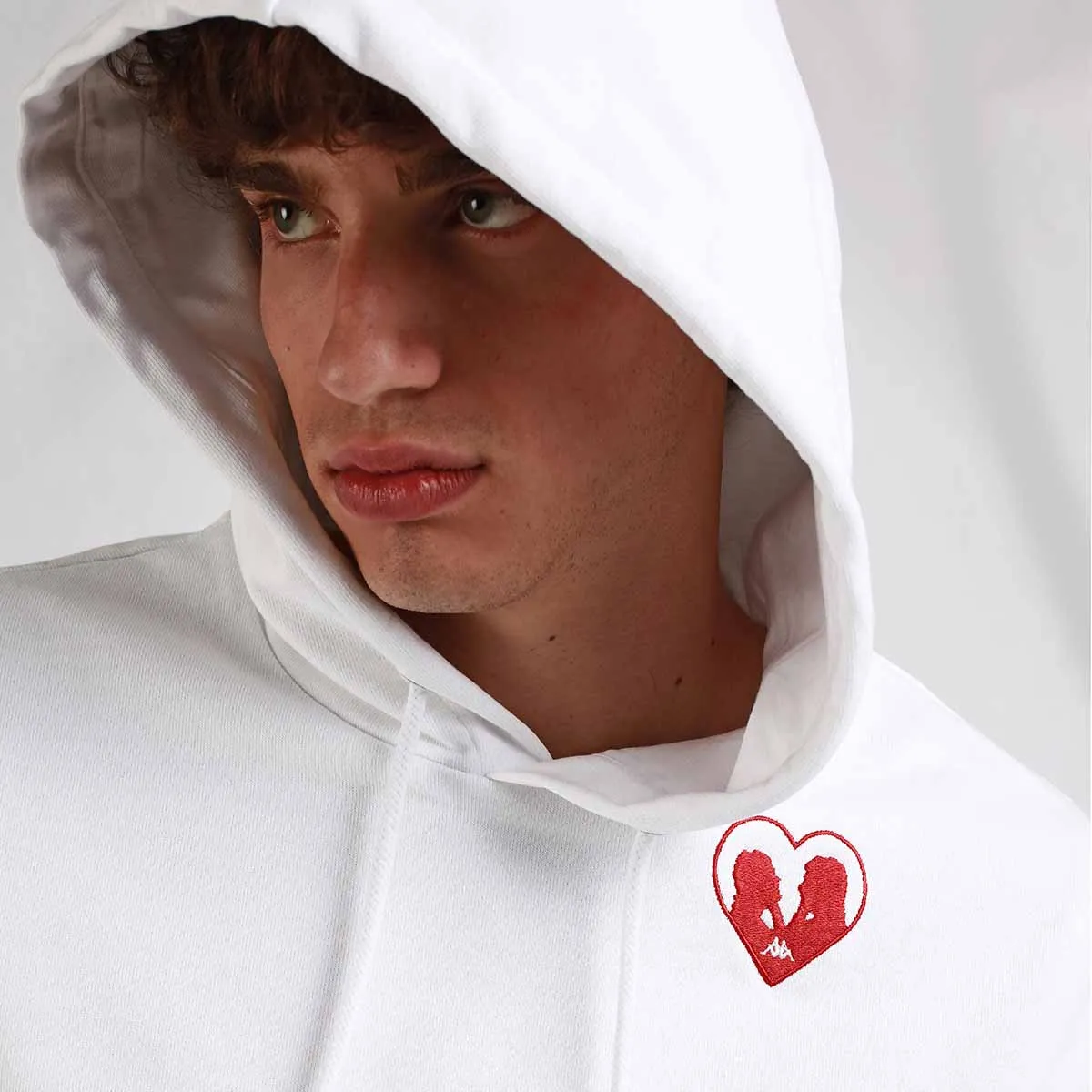 Robe di Kappa Authentic Lorens hoodie blanc 100% coton
