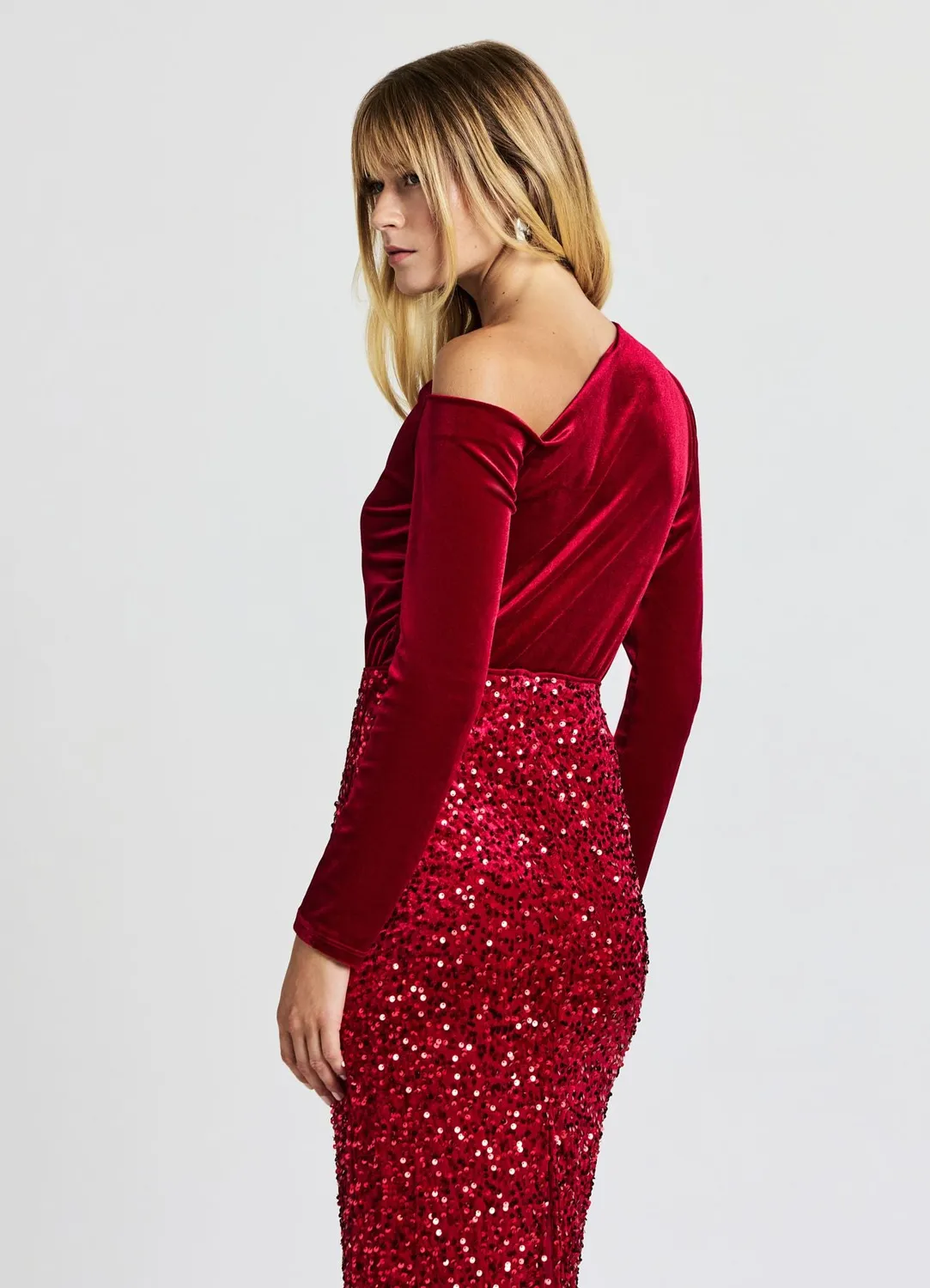 Calliope top asymétrique drapé femme uni