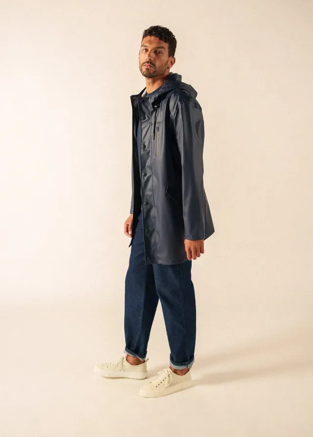 Saint James St Hélio ciré homme navy imperméable
