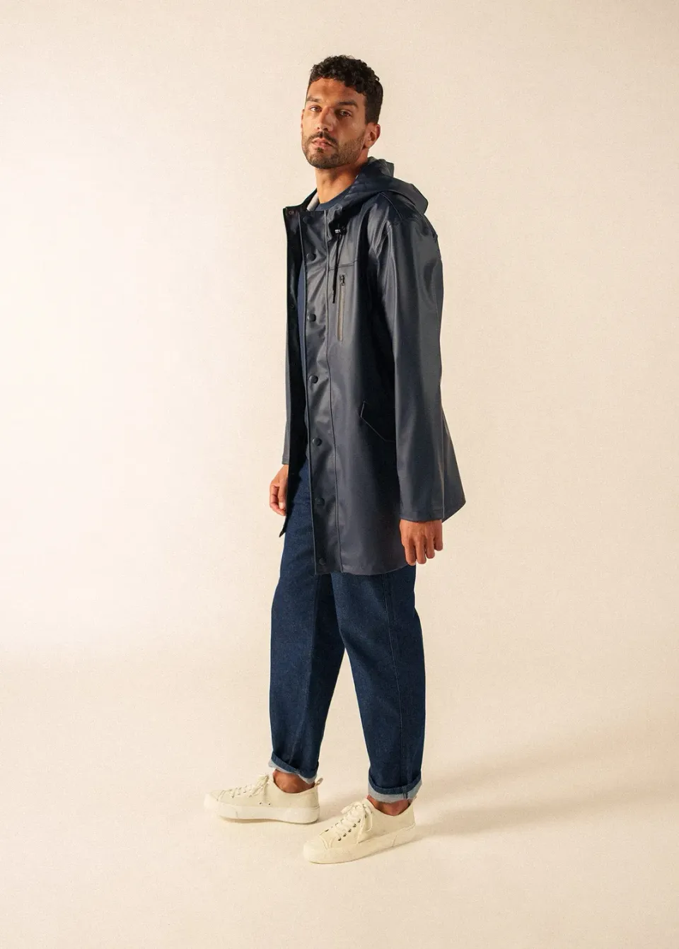 Saint James St Hélio ciré homme navy imperméable