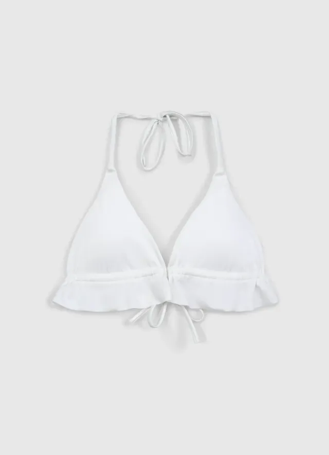 Calliope haut de bikini triangle à volants femme