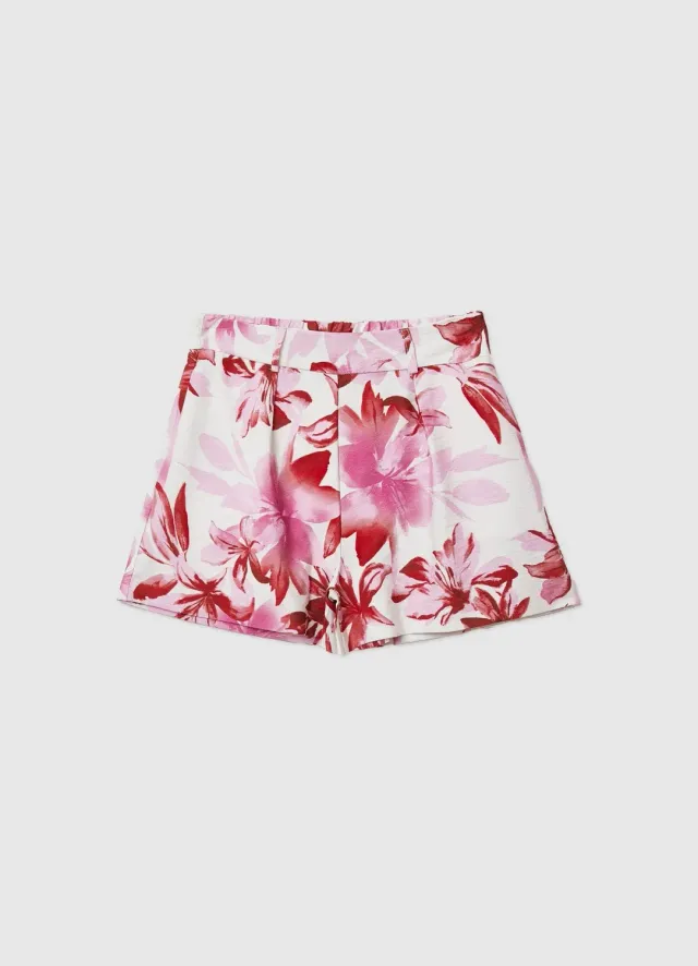 Calliope Fleurs short femme imprimé fleurs