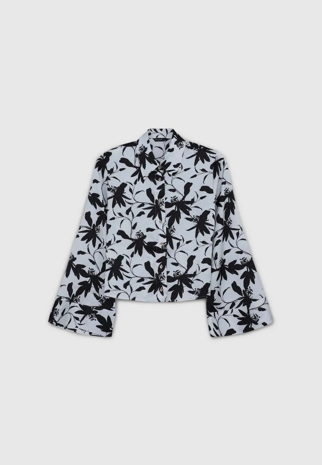 Calliope chemise satinée imprimé manches longues femme