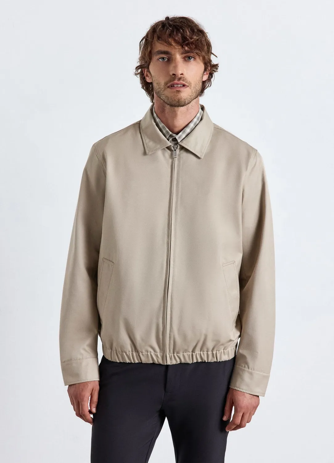 Calliope Blouson homme col classique zip uni