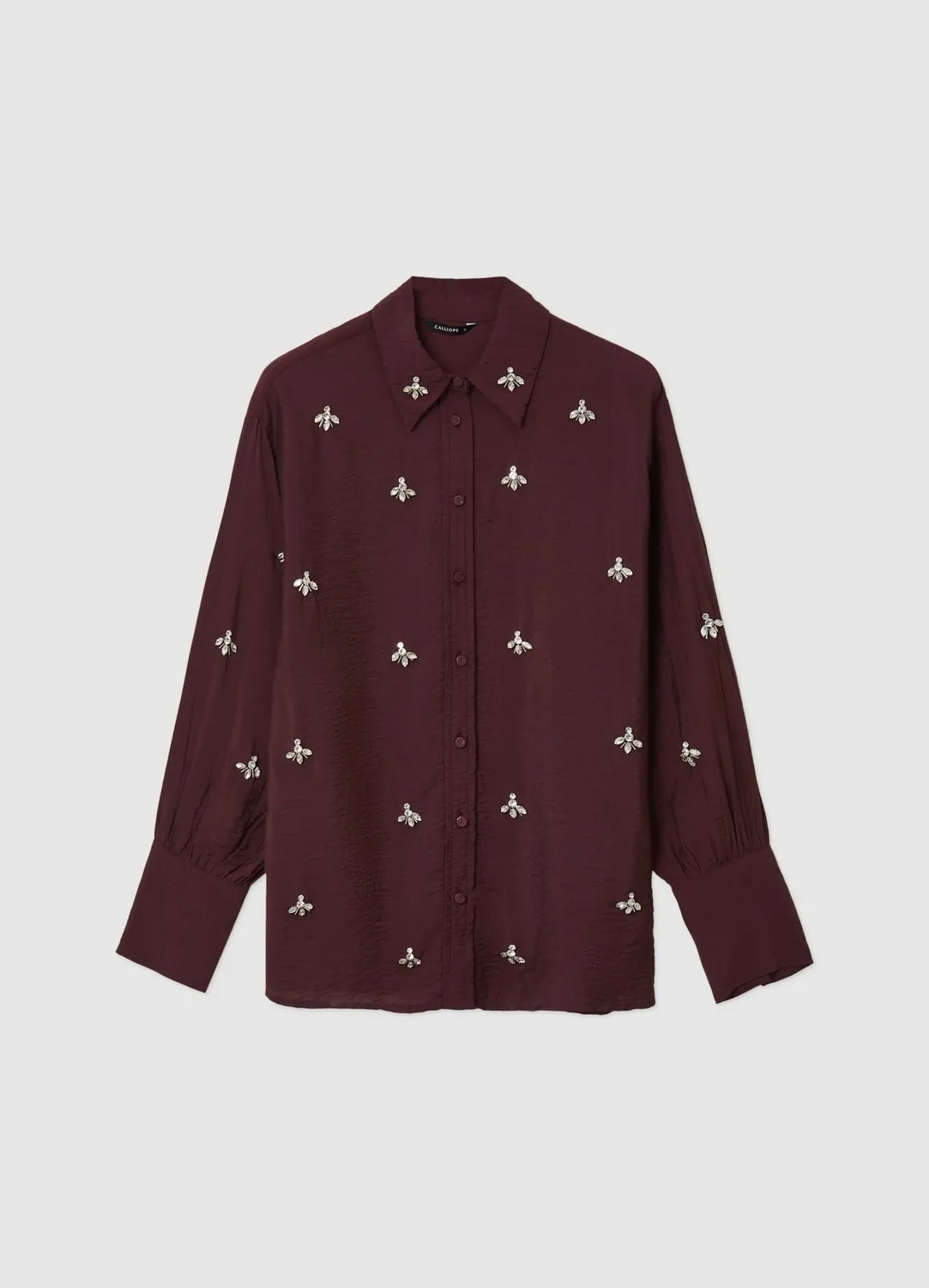 Calliope Chemise Oversize Femme Appliqués Unie