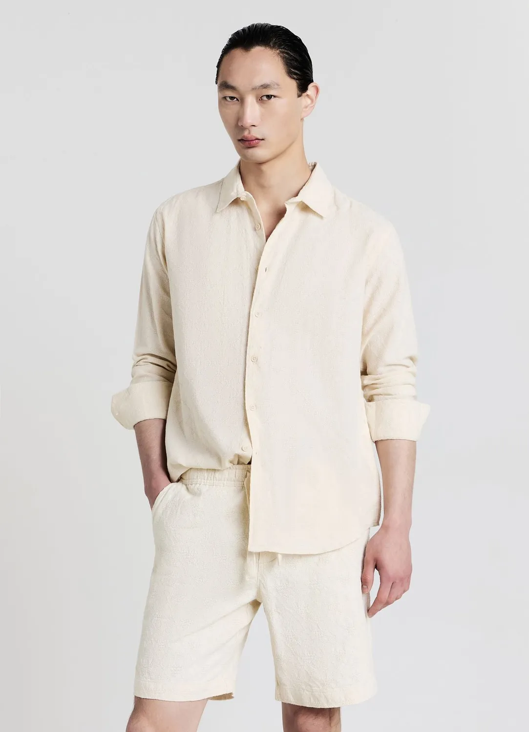 Calliope bermuda homme jacquard losange L coton
