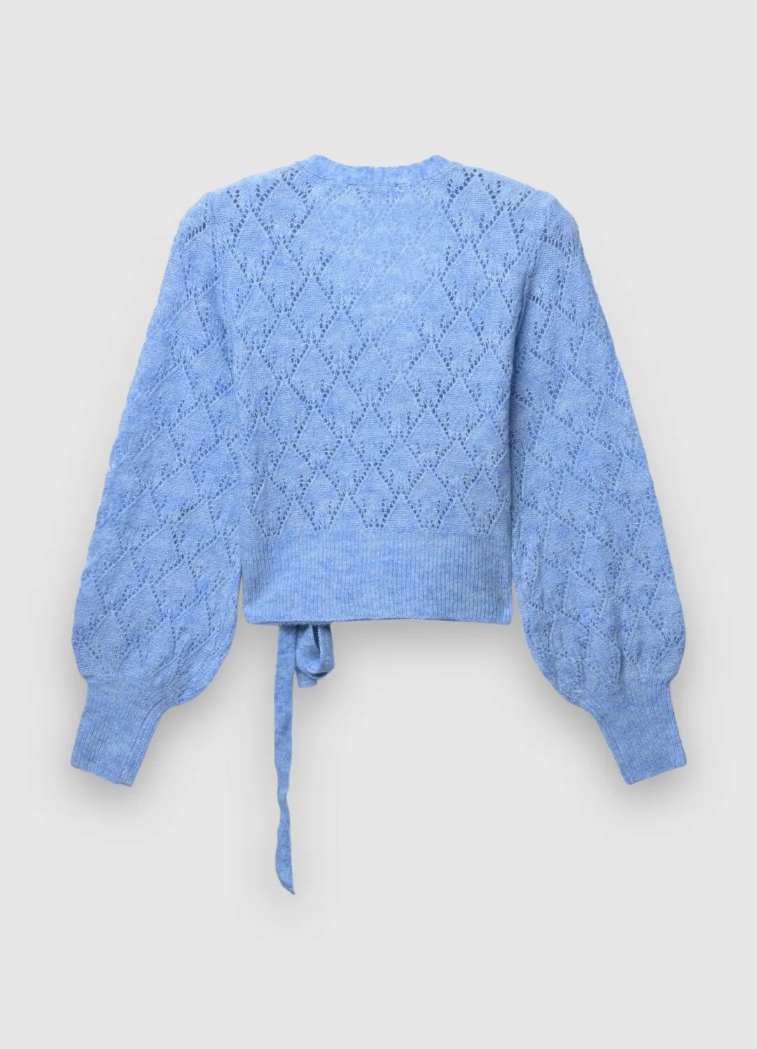 Calliope pull col V ajouré à nœud femme