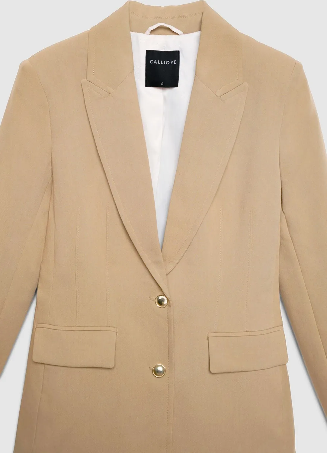 Calliope Veste cintrée blazer femme unie 2 boutons