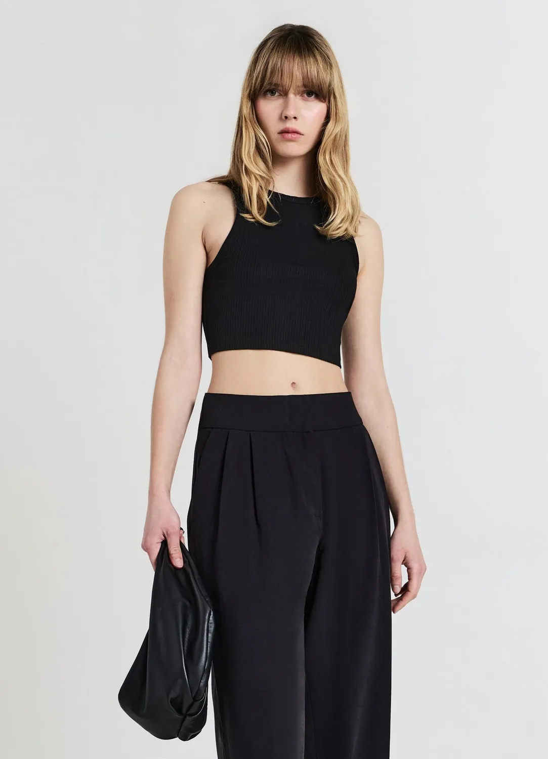 Calliope top dos nageur femme côtelé coton crop