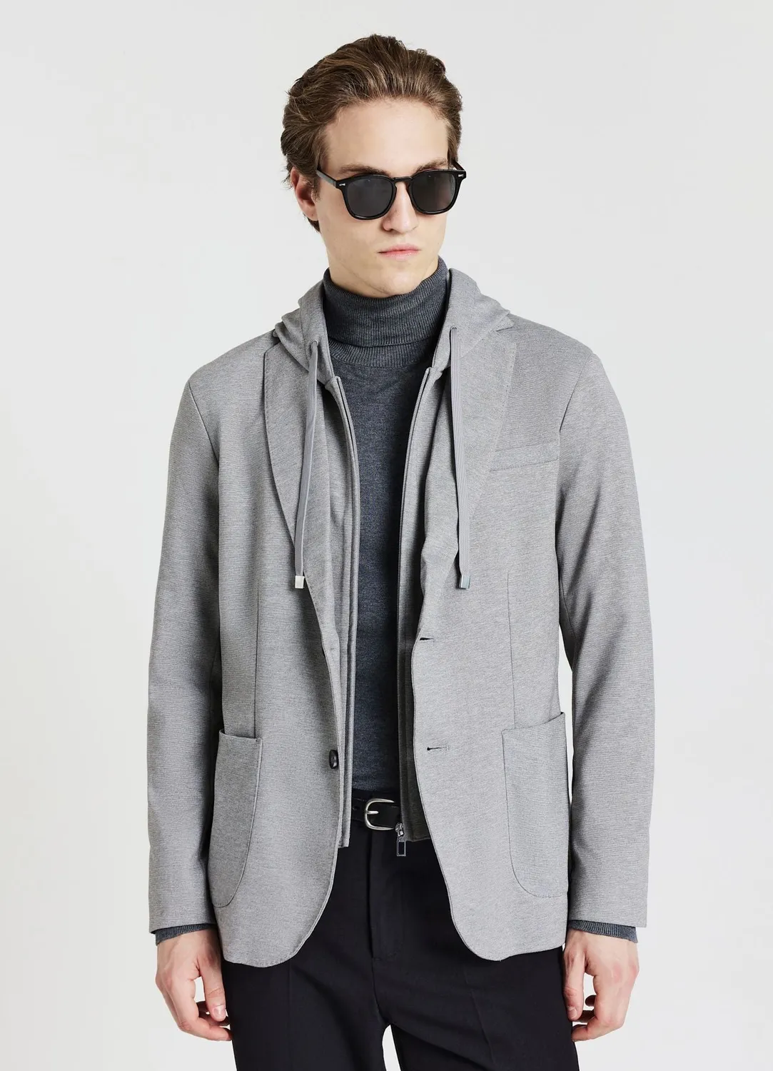Calliope veste capuche boutons homme
