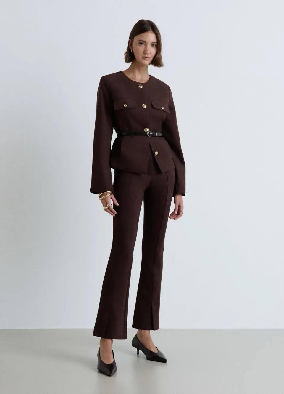 Calliope blouson femme effet suède ceinture