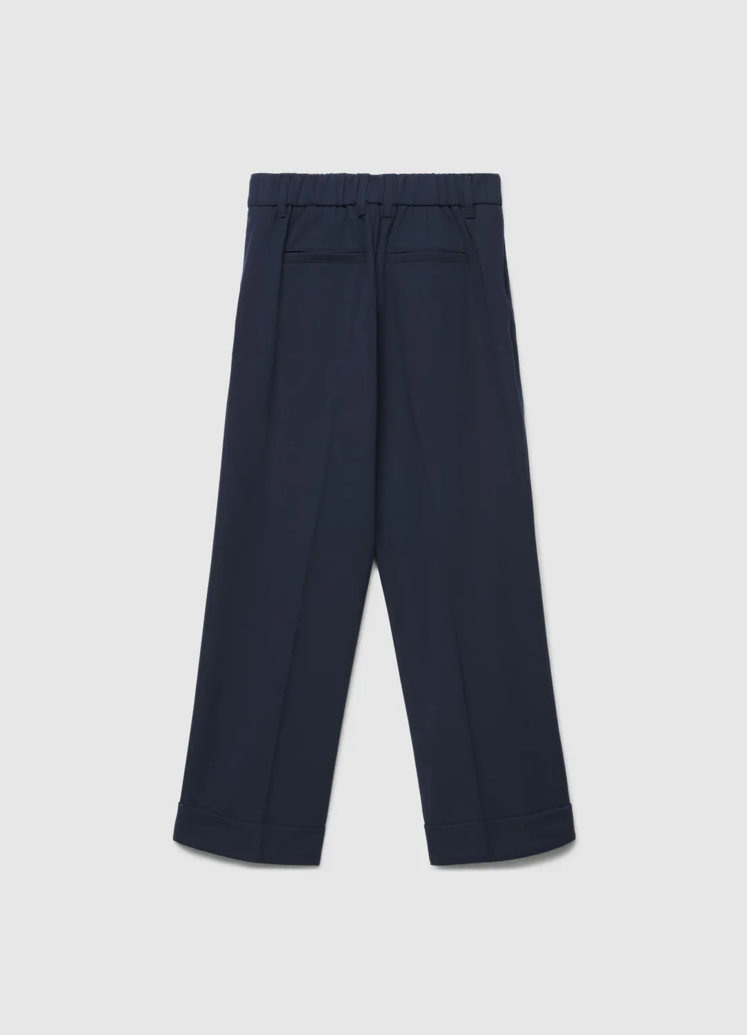 Calliope pantalon revers élastique pantalon droit taille haute