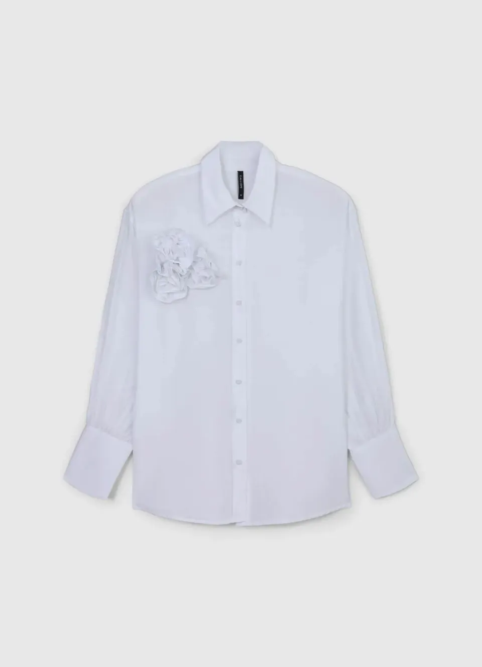 Calliope chemise roses appliquées femme manches longues