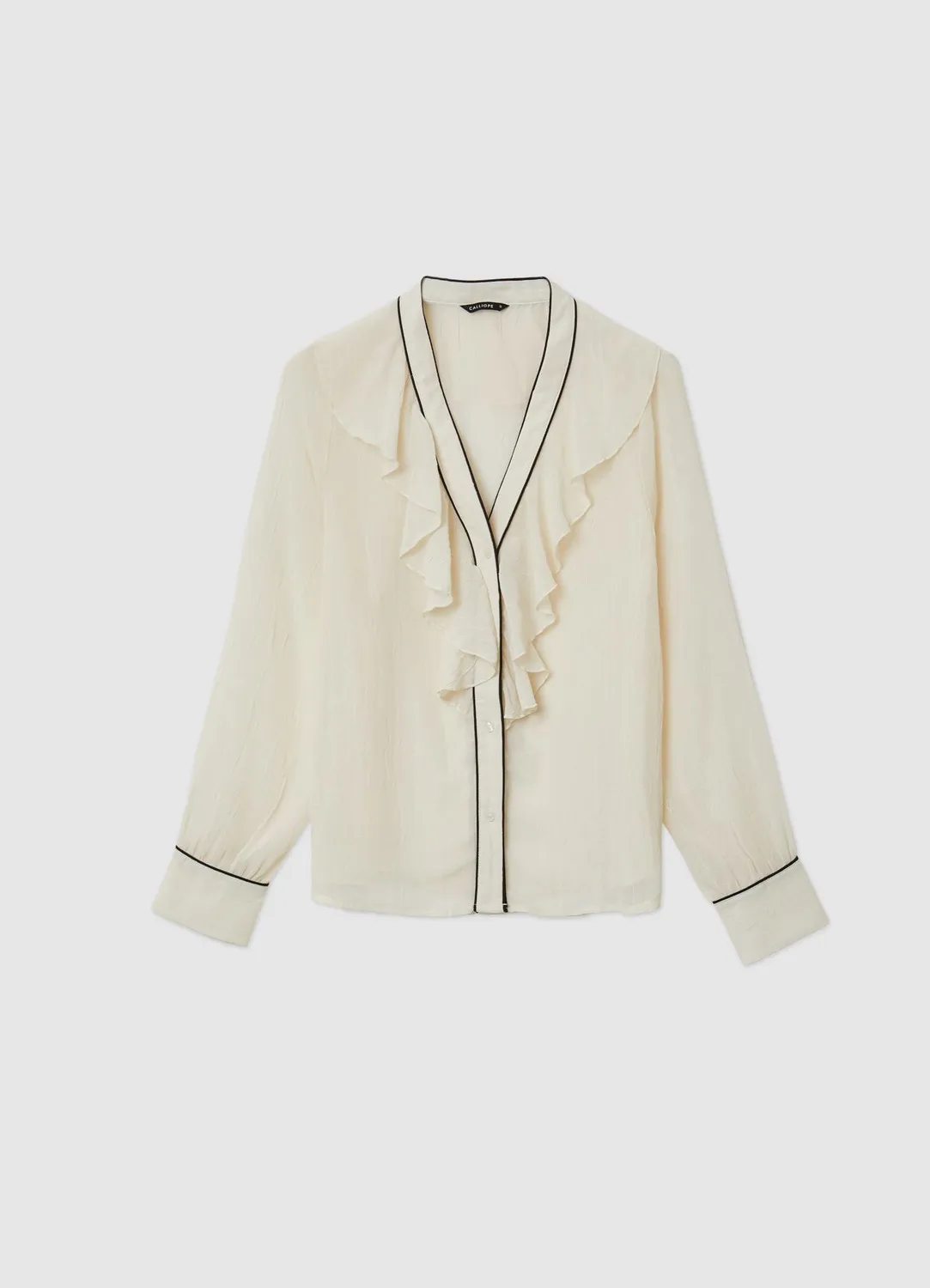 Calliope blouse rouches femme manches longues