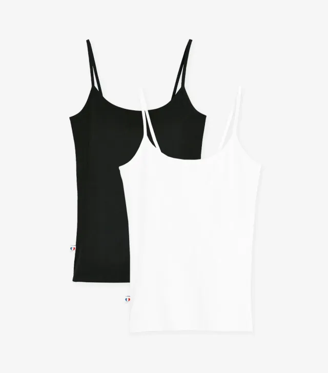 Cocorico Intemporel caraco femme x2 coton mélangé