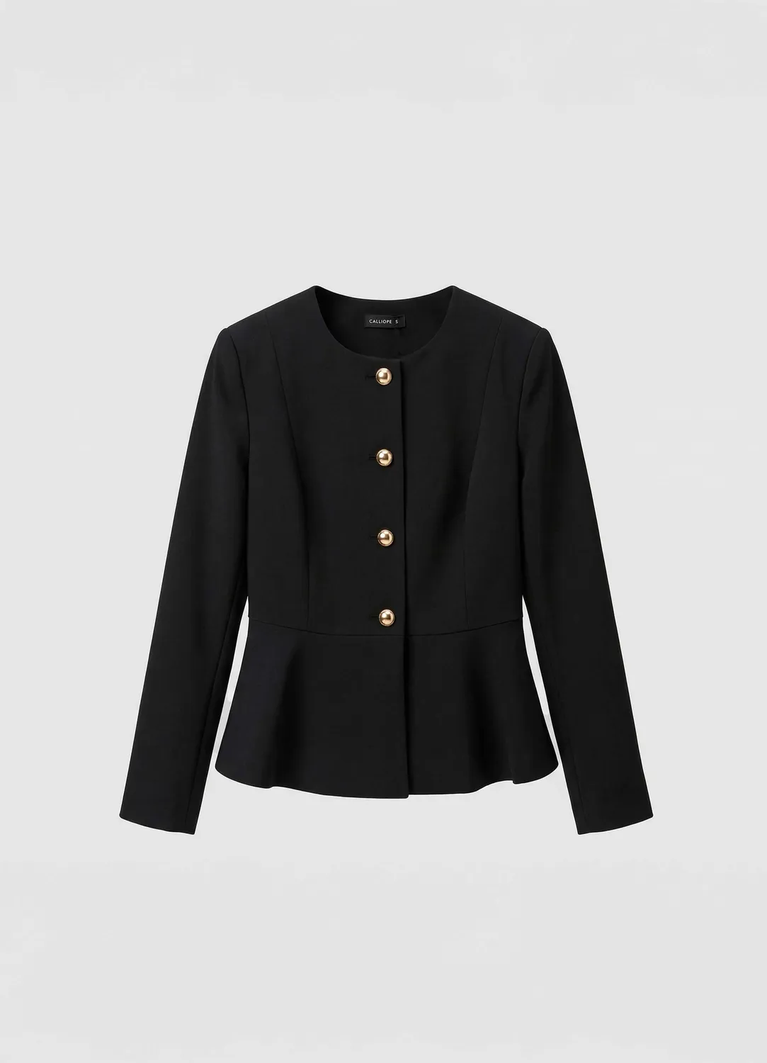 Calliope veste péplum boutons bijou femme