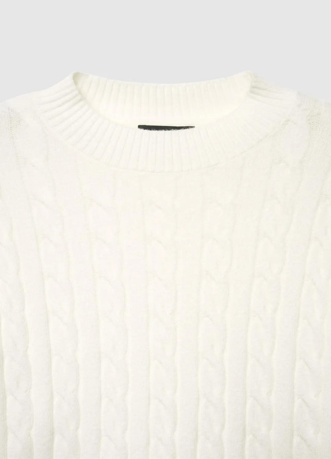 Calliope pull crop torsadé femme col rond