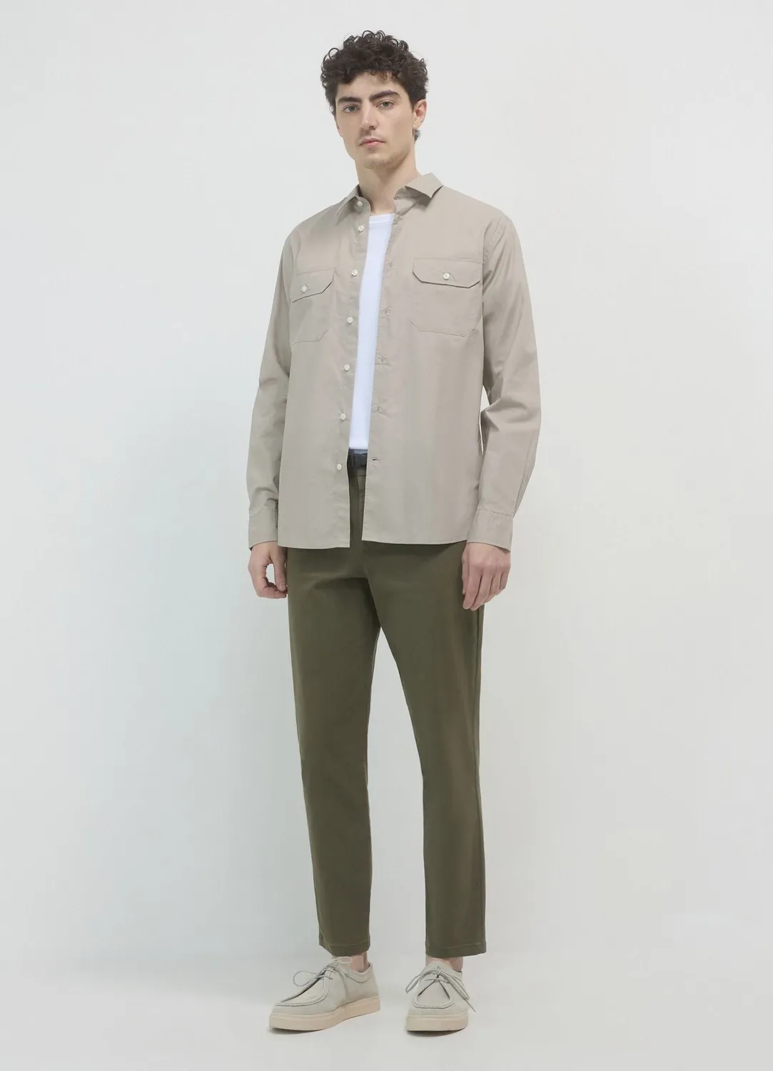 Calliope chemise homme coton manches longues à poches