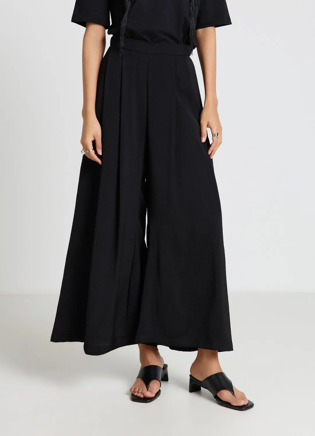 Calliope jupe-culotte satinée femme longue