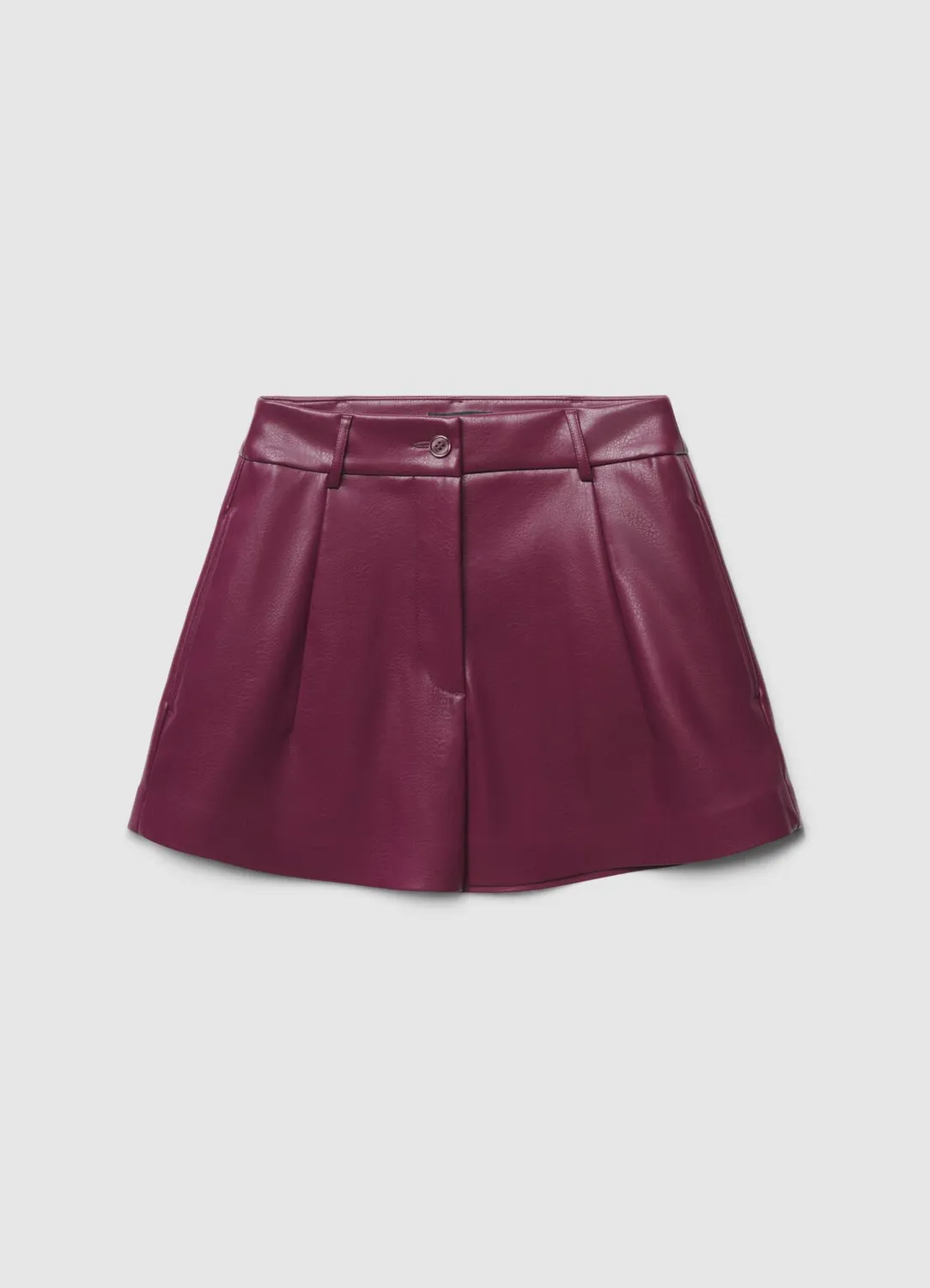 Calliope short à pinces effet cuir femme taille S