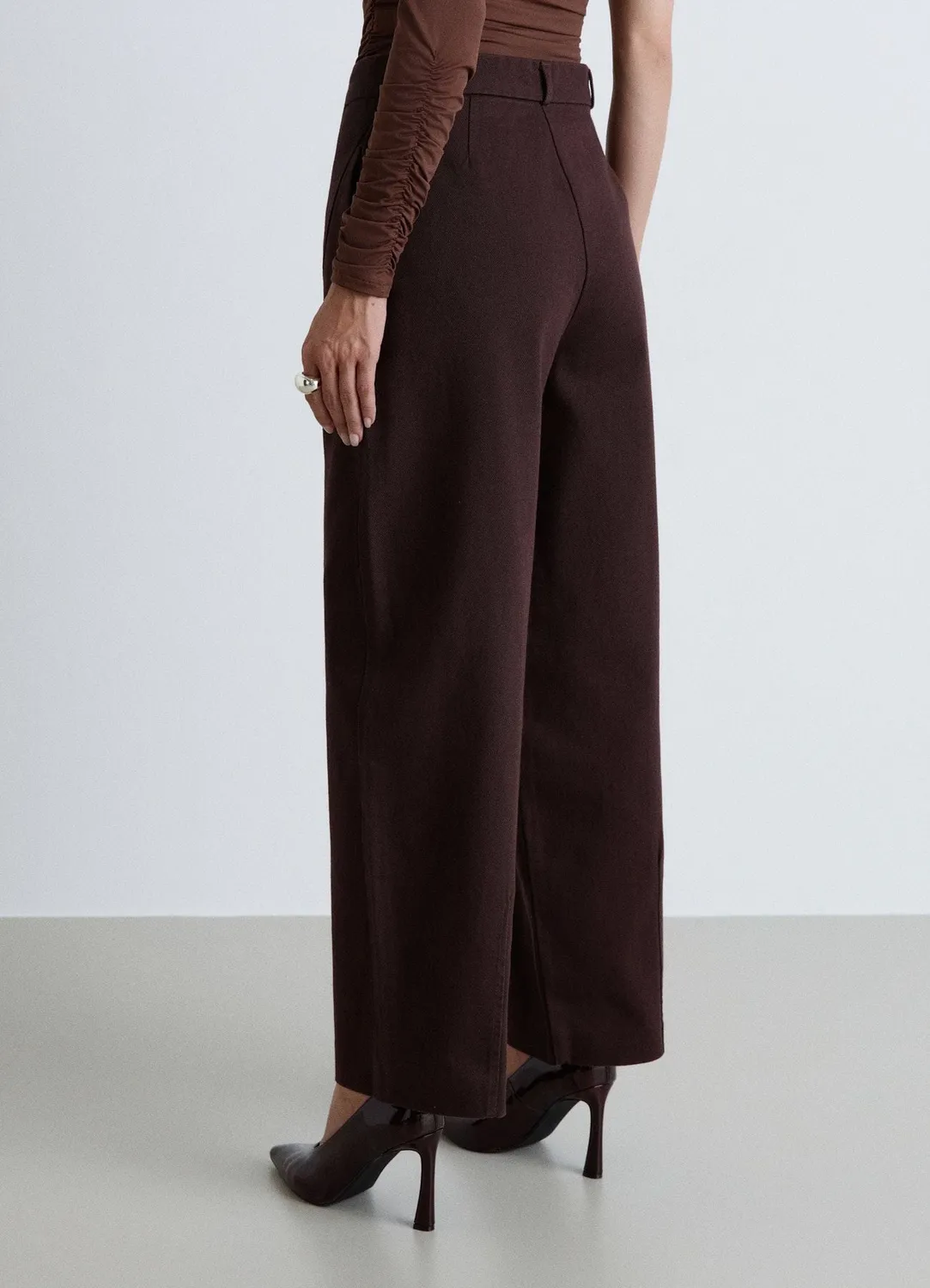 Calliope pantalon balloon femme taille haute uni