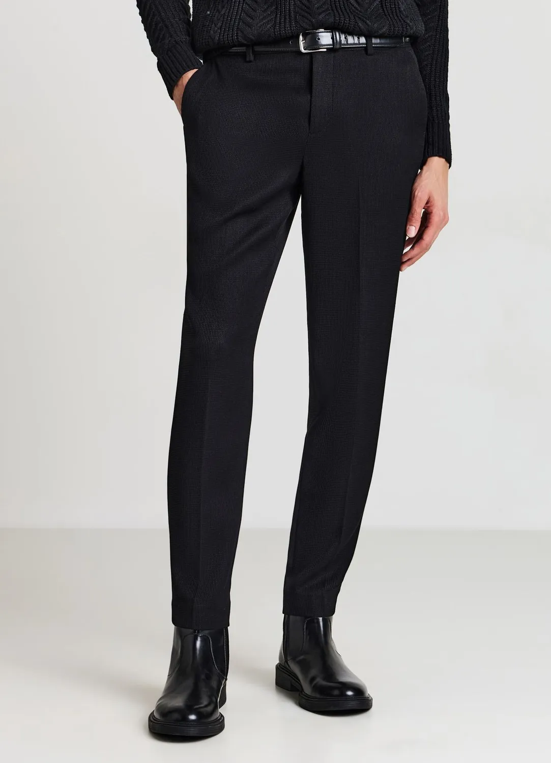 Calliope Pantalon tissu travaillé homme regular