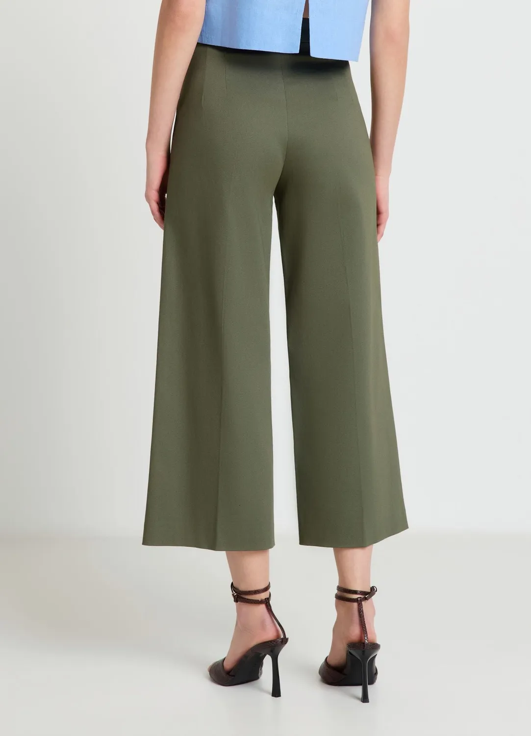 Calliope pantalon culotte tailleur femme large uni