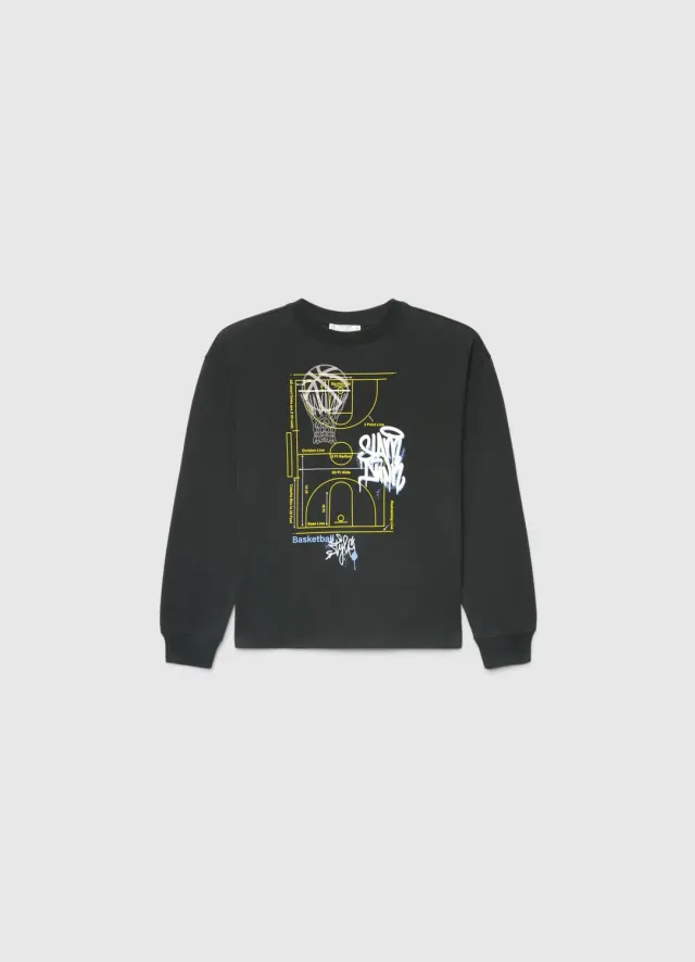 Calliope T-shirt manches longues basket garçon coton